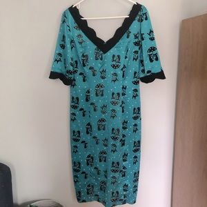 Vintage style cute cats curvy number